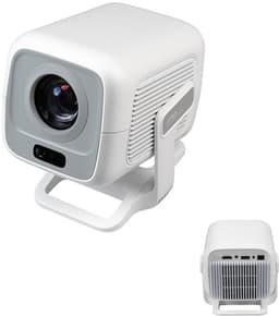 KZQ Mini beamer met WiFi en Bluetooth Full HD 1080P native 4K ondersteuning auto focus en keystone 180° rotatie ingebouwde streaming apps voor thuisbioscoop en outdoor — thumbnail 1