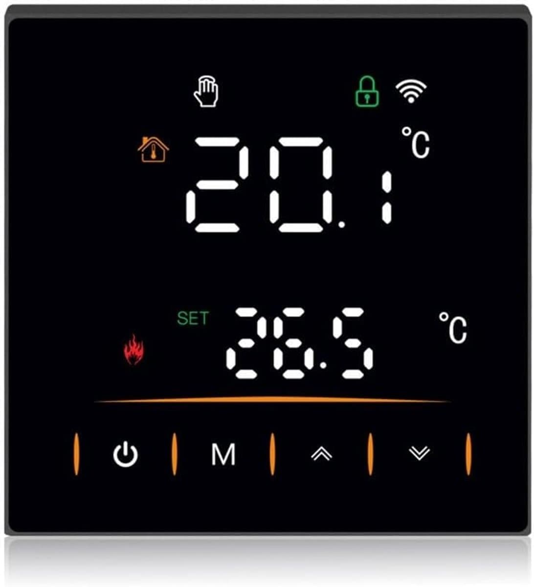 Slimme Thermostaat - WIFI Verwarming - Comfort Regelen - App Bediening - 60mm Gat - Wit — afbeelding 1