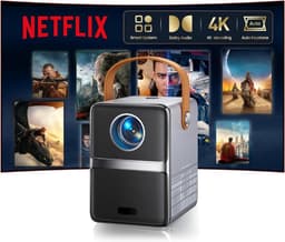SP® Mini Beamer - Slimme Projector - Officiële Miniprojector van Netflix - Zilvergrijs - 8cm x 11cm x 18cm — thumbnail 3