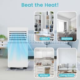 Mobiele airco 10000 BTU stil draagbaar met ontvochtiger, afstandsbediening en 4-in-1 functie — thumbnail 5