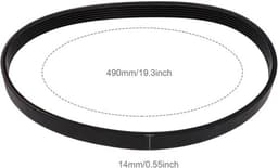 Aandrijfriem Rubber 14mm Breedte - Gesloten Lus - 490mm Omtrek - Compatibel met Qualcast M2E1032M/M2E1232M - Duurzaam - Slijtvast - Grasmaaierriem — thumbnail 2