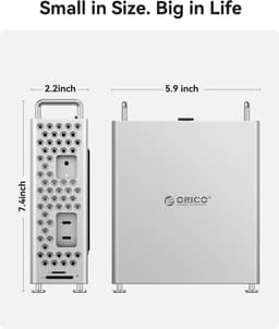 Externe SSD - MiniPro opslag - Snelle dataoverdracht - Inclusief standaard - 2TB - Zilver — thumbnail 5