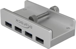 Externe USB Hub - 4 poorten - Computer uitbreiden - Bevestigingsmogelijkheid - USB 3.0 - Zilver — thumbnail 1