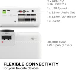 SnelShoppen - 4K Laser Home Projector met 3500 ANSI Lumen voor Gaming en Films, Ideaal voor Thuisbioscoop en Entertainment, Hoogwaardige Beeldkwalitei — thumbnail 5