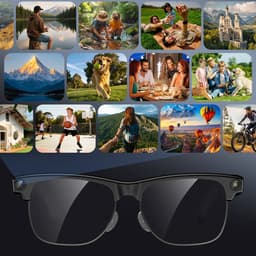 Blackview BV200 AI Smart Glasses - Slimme bril met camera - vertaalfunctie, muziek, Video Opname - Bluetooth 6.0 - Knop & Touchbediening - iOS/Android - Oplaadbaar - Lichtgewicht 44g - Zwart — thumbnail 5