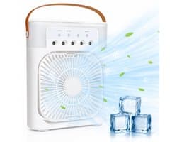 Lifetime Air Tafelventilator met Vernevelstand - Draagbare Bureau Ventilator met Water - USB-C Aansluiting - RBG LED Verlichting - Kantelbaar - Wit — afbeelding 1