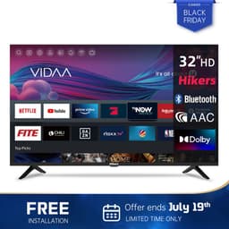 LED TV Hikers HD 32" (80 cm) Slimme TV VIDAA - DVB-T2/S2 - CI - 3xHDMI - 2xUSB - WiFi Bluetooth - Android 1 GB+8 GB - Zwart — thumbnail 1