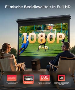 Beamer Full HD met 4K Ondersteuning – Google TV – 600 ISO Lumen – Autofocus, WiFi en Dolby Audio — thumbnail 2