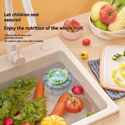 Efficiënte draagbare fruit- en groentewasmachines - Automatische wascentrifuge - Wassen van fruit, groenten, granen en vlees — thumbnail 2