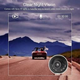 4-kanaals 360° dashcam HD 1080P 4-lens rijrecorder met 32GB geheugenkaart — thumbnail 5