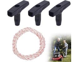 Starterkoord 10 Meter 3mm - Vervangingskoord met 3 starters - Geschikt voor grasmaaier - Duurzaam en betrouwbaar - ShopVlot
