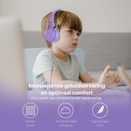 Zavio® Koptelefoon Kinderen met Draad - Gaming Headset - Paars — thumbnail 2