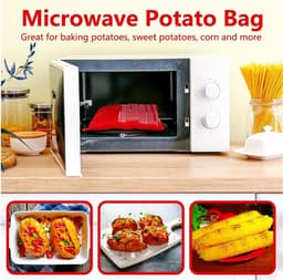 Magnetron aardappelzak, 2 stuks aardappelzak, potato bag magnetron, herbruikbare kooktas, aardappelzak - ShopVlot — thumbnail 4