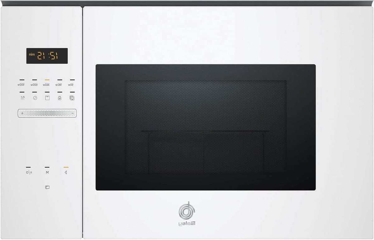 Inbouw Magnetron - Oven Grill - Snel Eten Bereiden - Aqualisis Reiniging - 38 cm - Wit — afbeelding 1