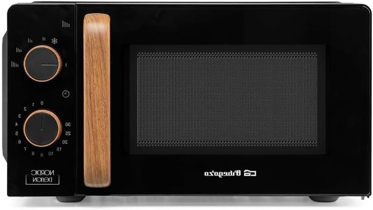 Magnetron Zwart - Magnetronoven - Snel Eten Opwarmen - Met Ontdooifunctie - 20 liter - Zwart — afbeelding 1
