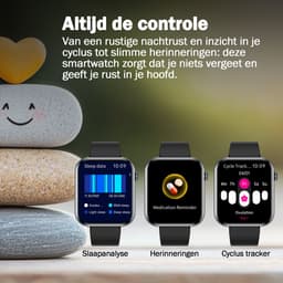 Synyq Health Pro Smartwatch Dames en Heren - Horloge met Belfunctie, Hartslag- & Slaapmonitor - Ultradun 1,85" AMOLED - Incl. 3 Bandjes - Android & iOS — thumbnail 5