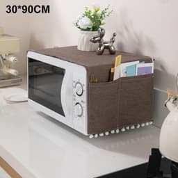 Magnetronhoes - Keukenbeschermer - Keuken netjes houden - Met opbergvakken - 30x90 cm - Bruin — thumbnail 3