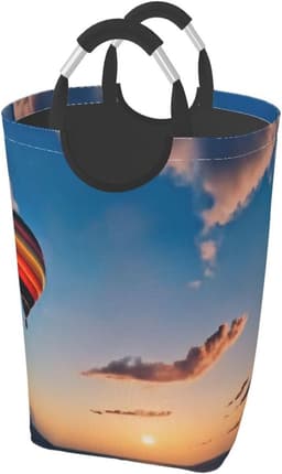 Wasmand Vierkant - Vuile Kleding Opslag - Huishoudelijk Organiseren - Waterdicht Oxford Materiaal - 50 Liter Capaciteit - Zwart — thumbnail 1