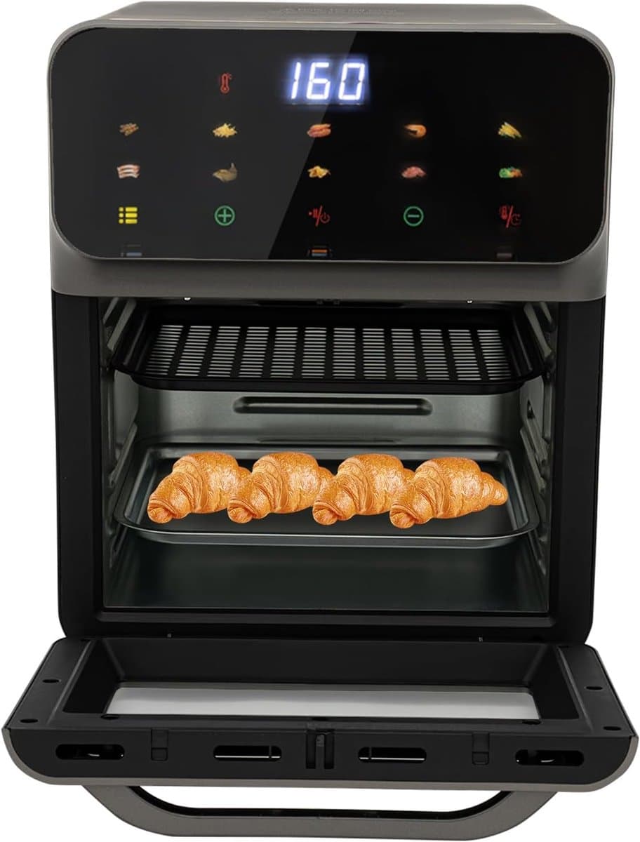 Kleine Oven - Mini Oven - Snel Koken - Hetelucht Circulatie - 13 Liter - Zwart — afbeelding 1