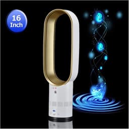 Bladloze Ventilator - Torenventilator Elektrisch - Zomerse Koelte - Intelligente Geluidsarm - 16 Inch - Zilver — thumbnail 2