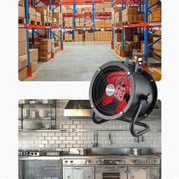 Vloerventilator - Industriële Ventilator - Koel en Fris - Hoge Luchtsnelheid - 52 cm - Zwart — thumbnail 3