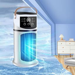 Draagbare Airco - Persoonlijke Koeler - Persoonlijke Verkoeling - Verdampingskoeling Technologie - 15.5 cm Hoog - Wit — thumbnail 2