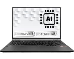Linux Ultrabook laptop 16" | Intel Ultra 7 | 16GB DDR5 ram | 512 GB SSD | Linux naar keuze, Ubuntu, Linux Mint, Debian, QWERTY