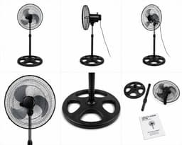 3-in 1 staande ventilator-45cm-70W-aanpasbaar 90cm tot 125cm.krachtig. Binnen. Zomer — thumbnail 2