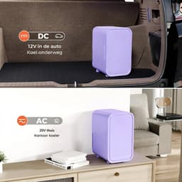 TYR® Mini Koelkast - 6L Capaciteit - Minibar - Skincare Koelkast - Paars - 26cm x 19cm x 32cm — thumbnail 3