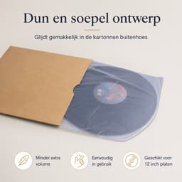 LP Binnenhoezen - 12 Inch Vinyl Hoezen - Antistatisch HDPE - 50 Stuks - 40 Micron - Bescherming tegen Stof en Krassen — thumbnail 4