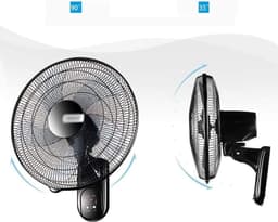 Wandventilator - Muurventilator Oscillerende - Ruimte Koelen - Stil Energiebesparend - 90 Grad Oscillatie - Zwart — thumbnail 4