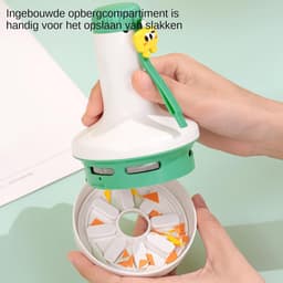 Tafelstofzuiger Mini - Bureau Schoonmaker - Bureau Reinigen - Aanpasbare Zuigkracht - 8.7x8.7x12 cm - Wit — thumbnail 4