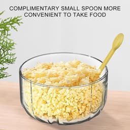Elektrische Knoflook Hakker - Mini Keukenmachine - Snel Ingrediënten Snijden - Draadloos en Compact - 350 ml - Geel — thumbnail 4