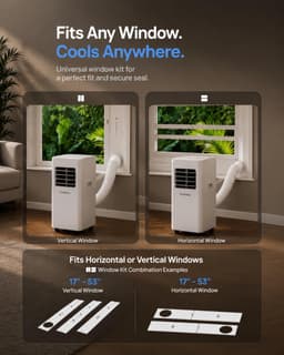 Mobiele Airco 12000 BTU – 3-in-1 Airconditioner – 52 dB – 24-uurs Timer – Afstandsbediening – Gebroken Wit — thumbnail 2