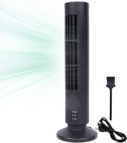 Ventilator Toren - Staande Ventilator - Zomerse Koelte - Stil Werking - 90cm Hoog - Zwart — thumbnail 1