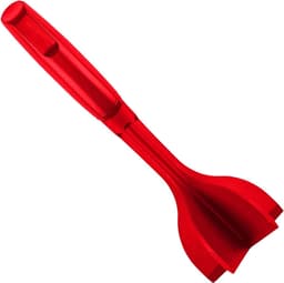 Hamburgerhakselaar - Keukengerei - Maaltijden Bereiden - Ergonomische Handgreep - 25 cm - Rood — thumbnail 1