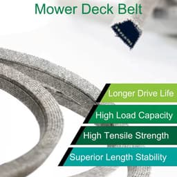 Dek riem grasmaaier - Vervangende riem Maaier riem - Gras maaien - Kevlar versterkt - 1/2" x 77" - Zwart — thumbnail 5