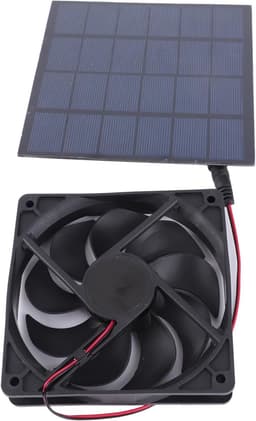 Zonnepaneel Ventilator - Draagbare Ventilator Solar - Buiten Ventileren - Laag Geluidsniveau - 5W - Zwart — thumbnail 1