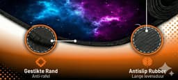 Olivivo® Muismat Melkweg - Gaming Mousepad XXL - Onderlegger - Grote Muismat - 90x40 CM - Bureaulegger - Toetsenbord - Anti Slip - Waterproof - Desktop mat — thumbnail 3