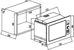 Inbouw magnetron - Oven combi - Snel eten bereiden - Met grillfunctie - 25 liter - Zwart — thumbnail 5