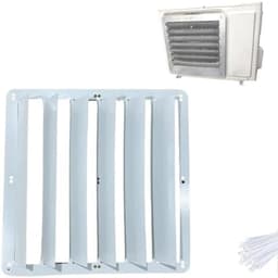 Airco Buitenunit Deflector - Warmteafvoer Schild - Optimaliseer Airco Prestaties - 45 Graden Luchtstroom - 2 mm Rand - Grijs — thumbnail 1
