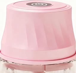 Mini Keukenmachine - Voedsel Hakker - Snel Ingrediënten Snijden - Oplaadbaar Draadloos - 350ml Capaciteit - Roze — thumbnail 4