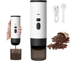 Zerova Draagbare Elektrische Capsule Koffiemachine 3-in-1 - Espresso Maker met 15 Bar Druk - Verwarming - USB-C Opladen - Wit