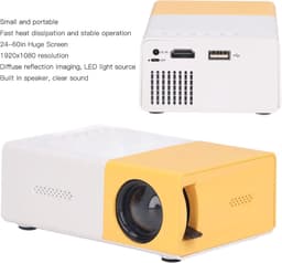 SnelShoppen - Mini Projector TFT LCD Video Projector - Draagbare Home Theater Beamer met Ingebouwde Speaker - Compatibel met USB, AV, Smartphone, Tabl — thumbnail 3