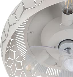Reality Leuchten Moderne Ventilatoren E27 Bidar 3 Lichtpunten Rond Grijs Metaal Slaapkamer — thumbnail 4