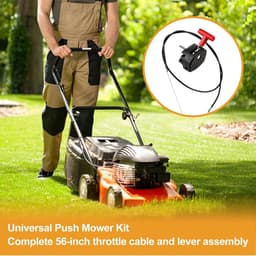 SnelShoppen - 142 cm Universele Gaskabel voor Grasmaaier met Ergonomische Throttle Lever - Duurzaam en Robuust - Voor Grasmaaier, Grastrimmer en Tuinm — thumbnail 2