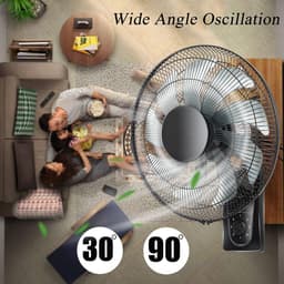 Wandventilator - Muurventilator Ventilator - Ruimte Koelen - Stille Werking - 41 cm - rood — thumbnail 3