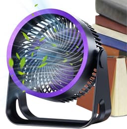 Tafelventilator - Oplaadbare ventilator - Persoonlijke koeling - 360 graden draaibaar - 19.5 cm hoog - Paars — thumbnail 1