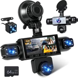 NHOPEEW Dashcam 1080P, 3,16 inch, 5 kanalen, cyclusopname - ShopVlot — thumbnail 1