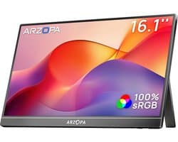 Draagbare Monitor 16,1 Inch - Full HD IPS Scherm - USB-C & Mini HDMI - HDR - Voor Laptop, PC, Mac en Consoles